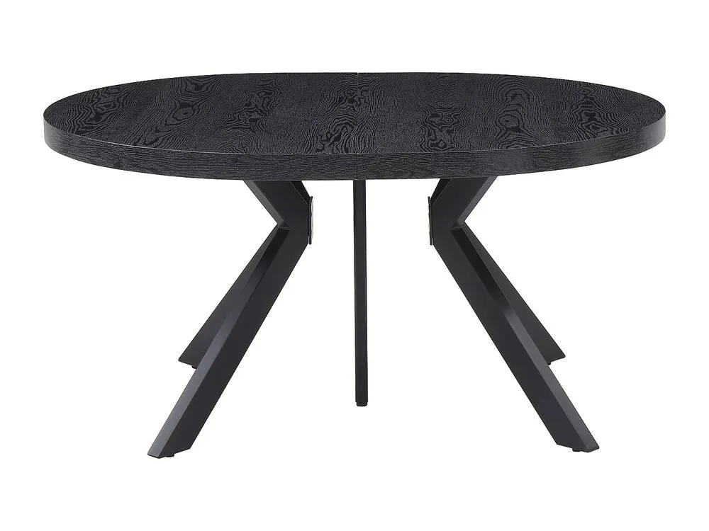 Vente-unique Extendable Dining Table Seating 6 To 6 Cm MDF & Steel - Black 2