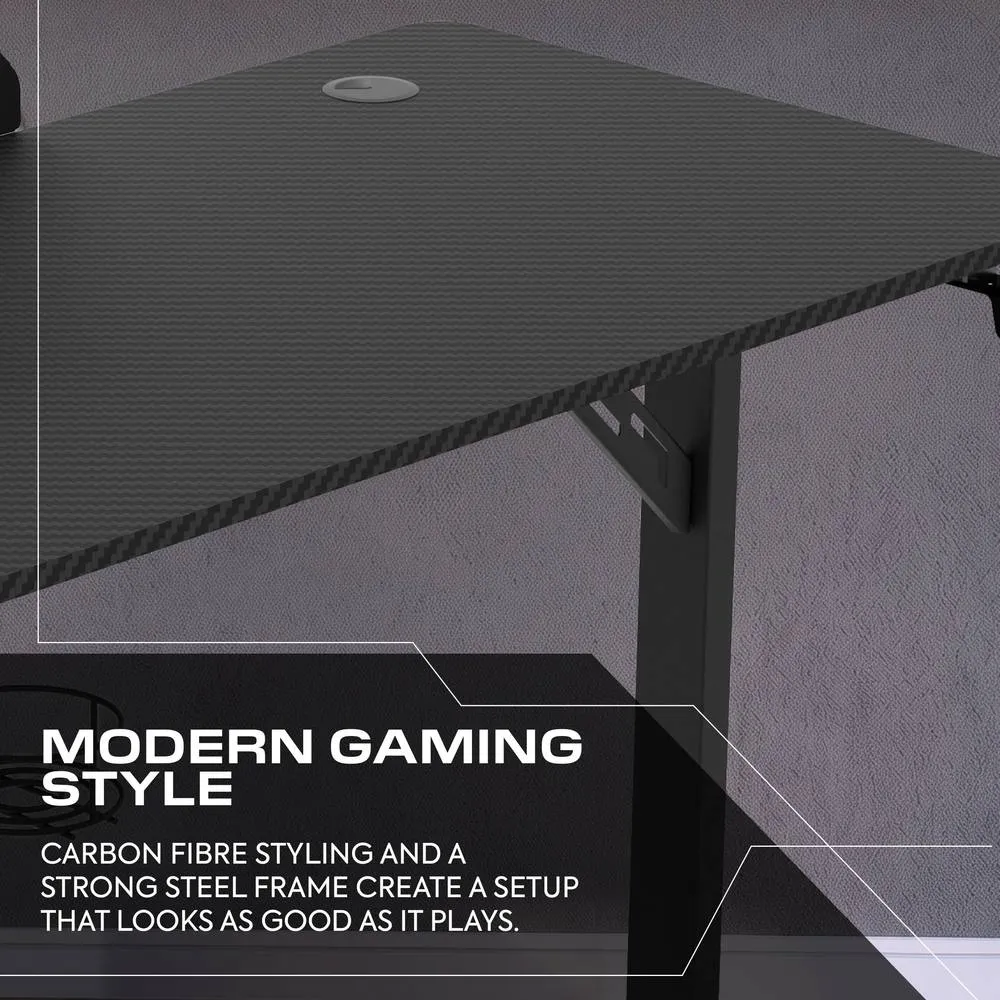 X Rocker Vortex 110cm Gaming Desk with Pegboard & Accessories in Black 6