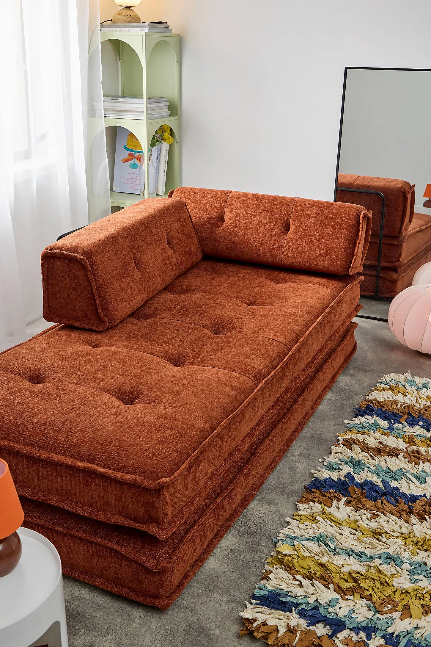 Macy Double Sofa Bed - Orange L: 183cm x W: 173cm x H: 23.5cm 2