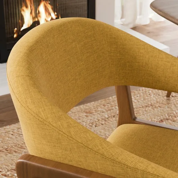 Hugh Carver Dark Stained Dining Chair, Fabric 3