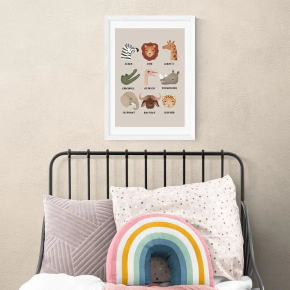 East End Prints Animal Safari In Stone Print by Kid of the Village 1
