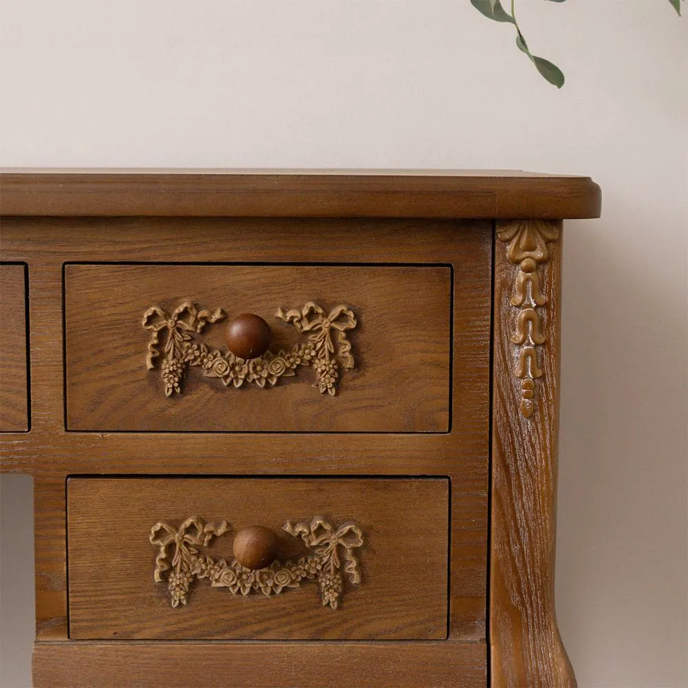 Melody Maison Dressing Table Setl & Pair of Bedside Tables - Pays Du Bois Range in Brown 6