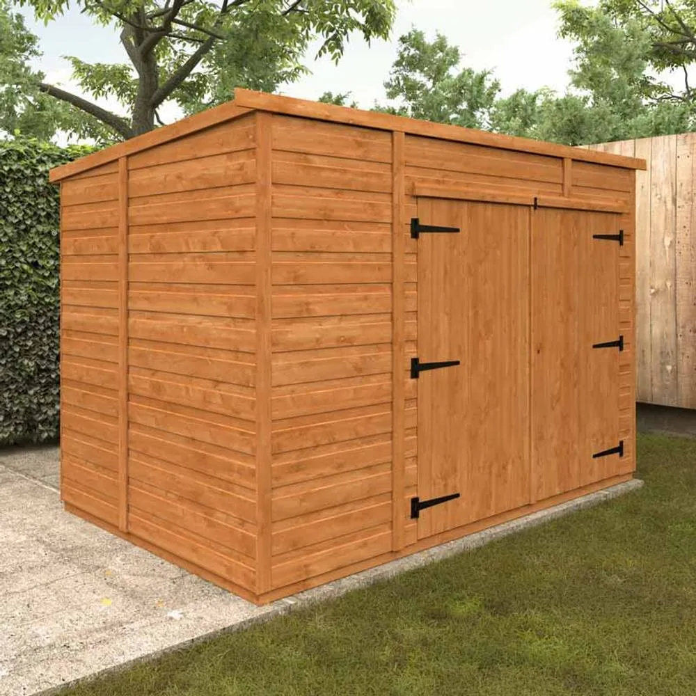 Buttercup Farm 8x5 Flex Pent Bike Store 12mm Flex - L243.8 x W150 x H179.1 cm in Burnt Orange 2