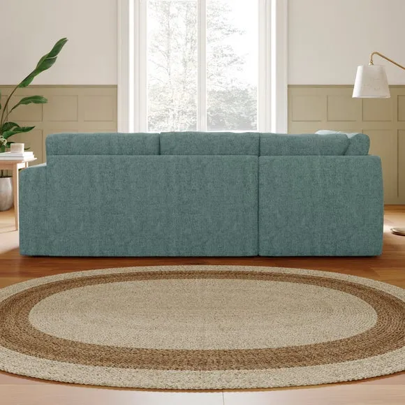 Abel Vintage Soft Chenille Corner Sofa 2