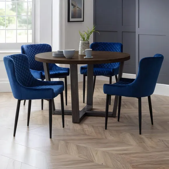Brooklyn 4 Seater Round Dining Table, Oak 5