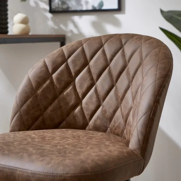 Astrid Bar Stool, Faux Leather 4