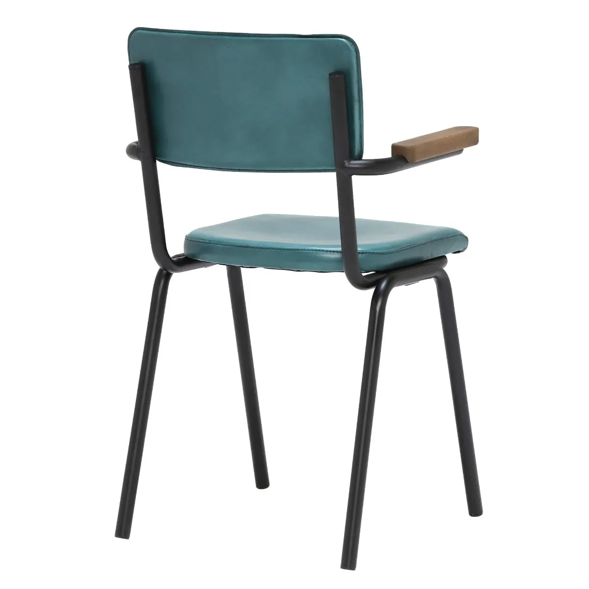 Pure Furniture Twyford Dining Chair With Arms, Blue Leather | Barker & Stonehouse 6