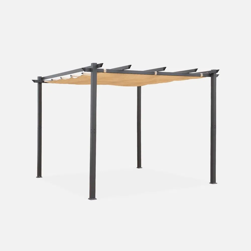 sweeek Replacement 3x3m pergola canopy roof in Beige