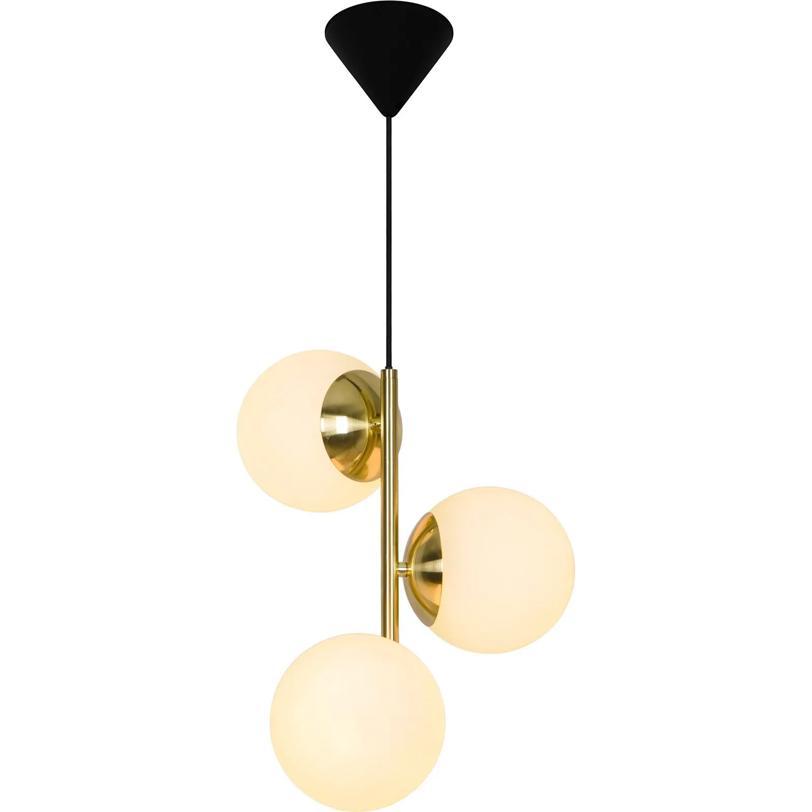 Nordlux Modern Indoor Pendant Light Brass Metal E14 Hand Blown Glass - Mains Powered, IP20 in Gold