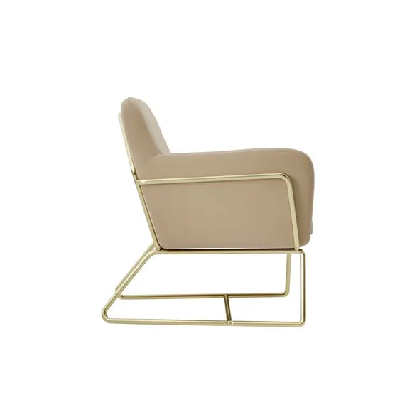 Charles Metal Leg Velvet Occasional Chair 4