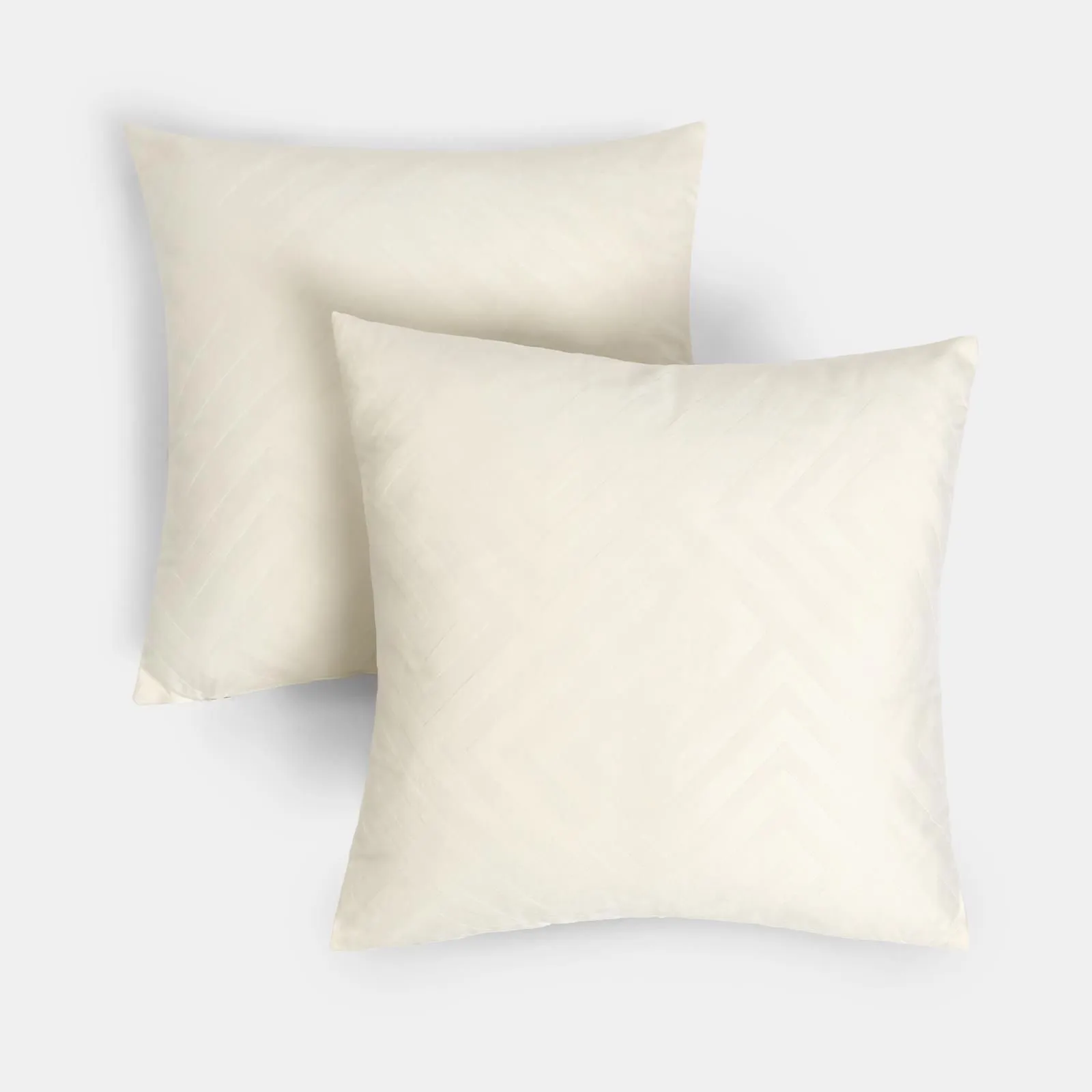 OHS 2 x Matte Geo Velvet Cushion Covers Soft in Cream
