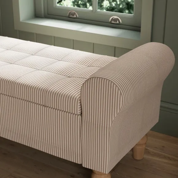 Lilian Small Stripe Storage Window Seat 4
