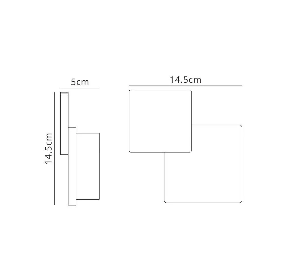 Netlighting Fusion Wall Light Squares 5W LED 3000K Matt White 285lm 2