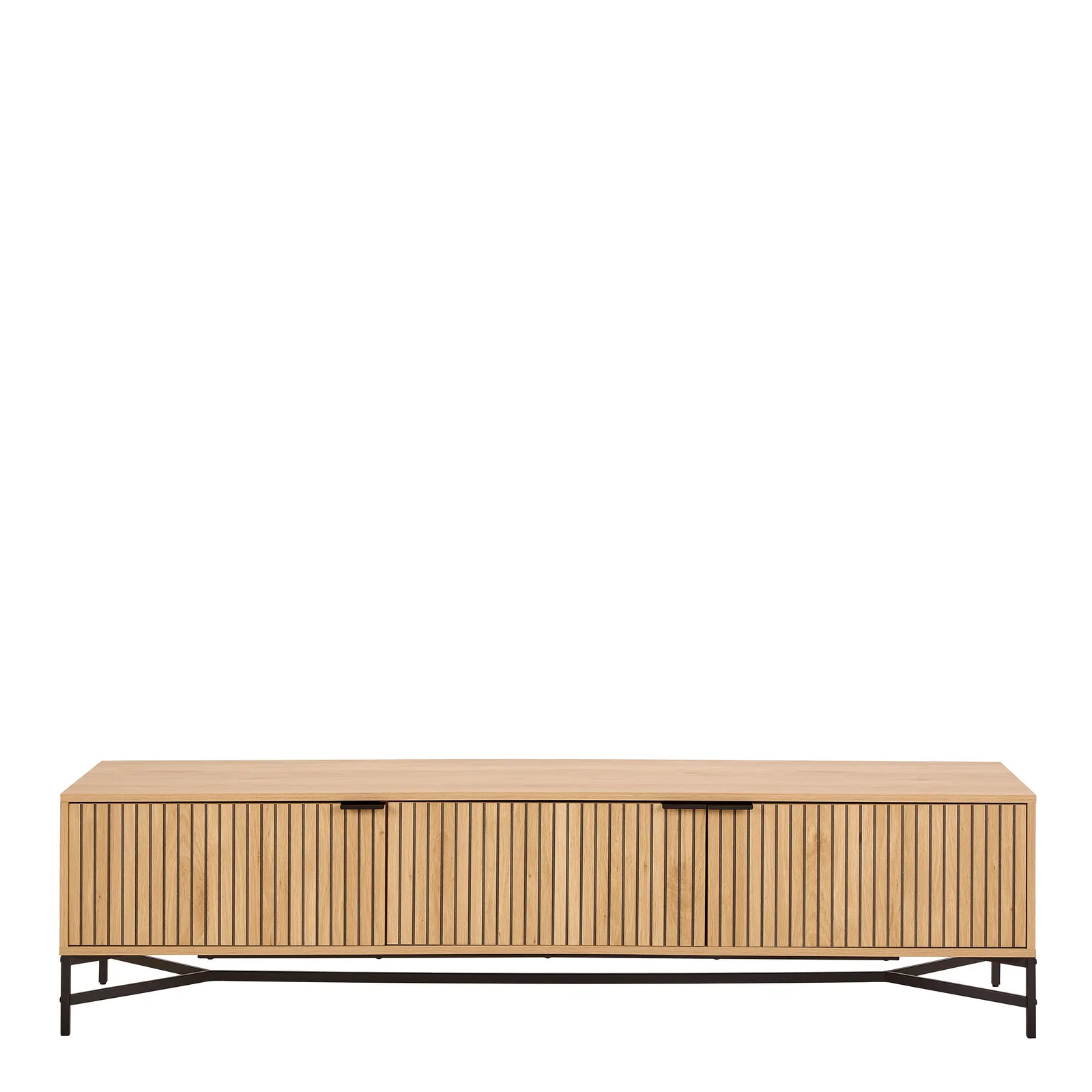 Furniture To Go Jaipur TV Unit With 3 Doors 176cm Wide in Oak in Brown 2