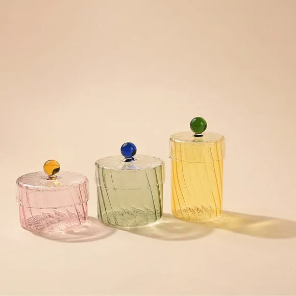 Hestia Handmade Coloured Glass Trinket Box 3