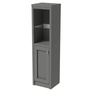Wickes Hayman Dove Grey Traditional Freestanding Mid Height Tower Unit - 1500 x 400mm