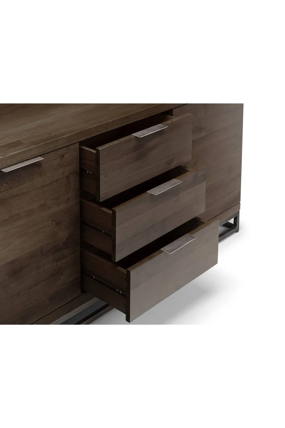 Julian Bowen Brooklyn 2 Door 3 Drawer Sideboard in Dark Brown 6