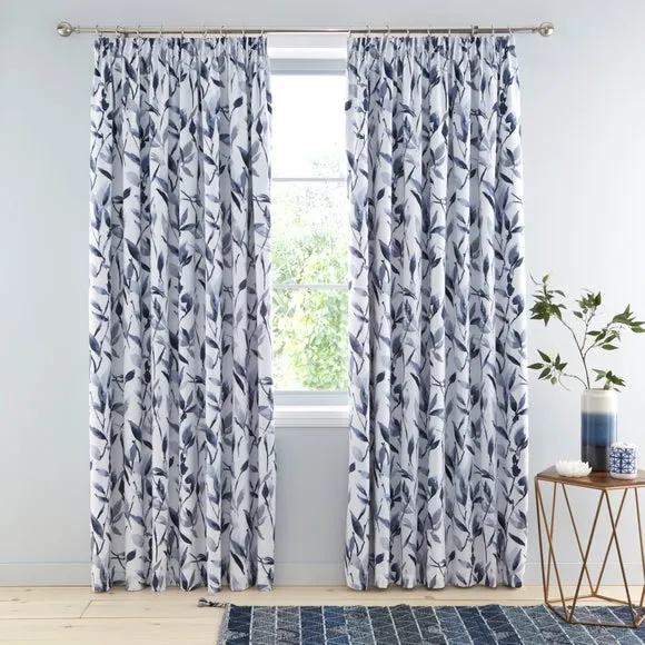 Zen Polycotton Blackout Pencil Pleat Curtains 2