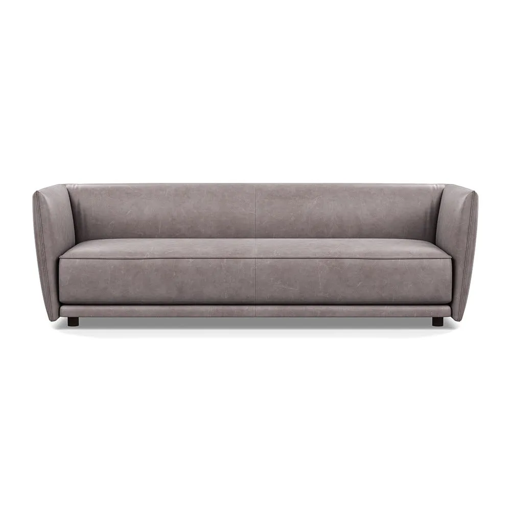 Heal's Valley 4 Seater Sofa Hertiage Stone Grey Walnut Stain Feet 1