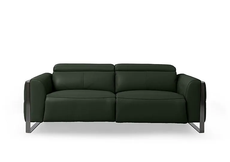 Gisella Leather 3 Seater Sofa - Oslo Pine
