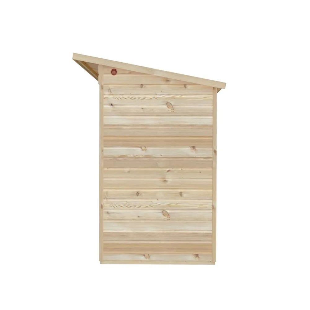 Shires Lela 12x4 Summerhouse including Storage - L125.8 x W357 x H229.9 cm in Light Brown 4