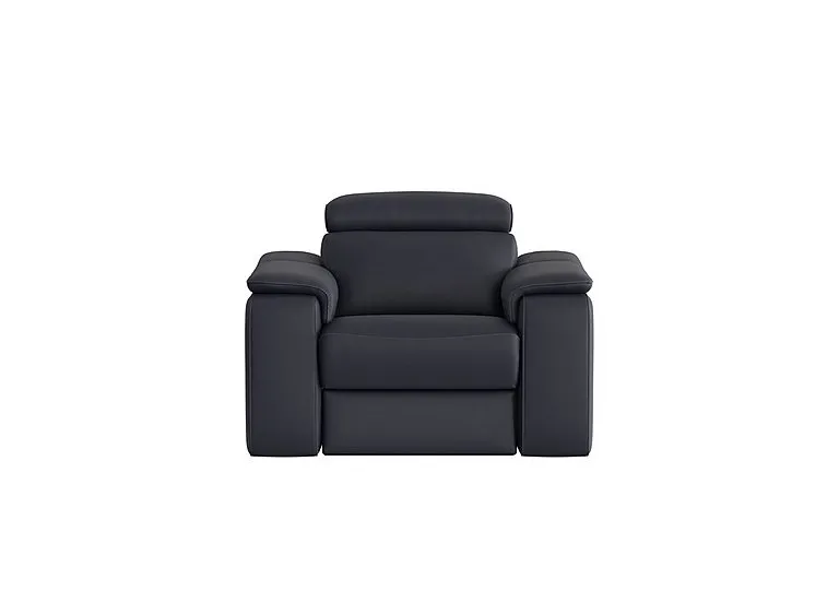 Davide Leather Armchair - Torello Blu