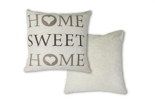 New Edge Blinds Home Sweet Home Cushion Cover in Beige