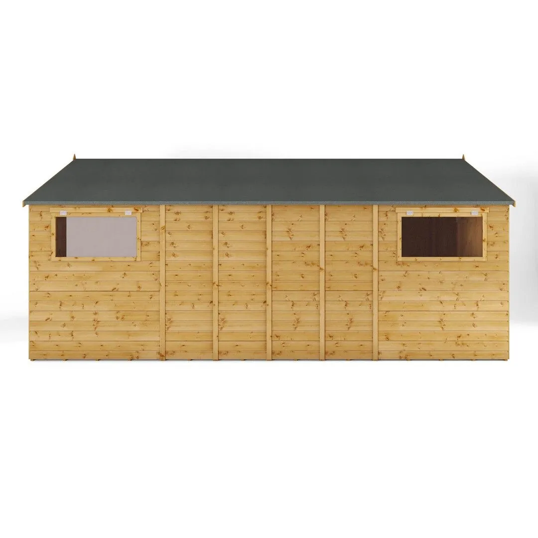Mercia 18 x 10 Ft Premium Shiplap Apex Workshop - L546.6 x W322.7 x H252.4 cm in Brown 4
