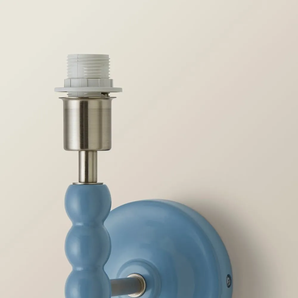 ValueLights Bobbins Pair of Pastel Bobble Style Wall Light Bases in Pale Blue 3