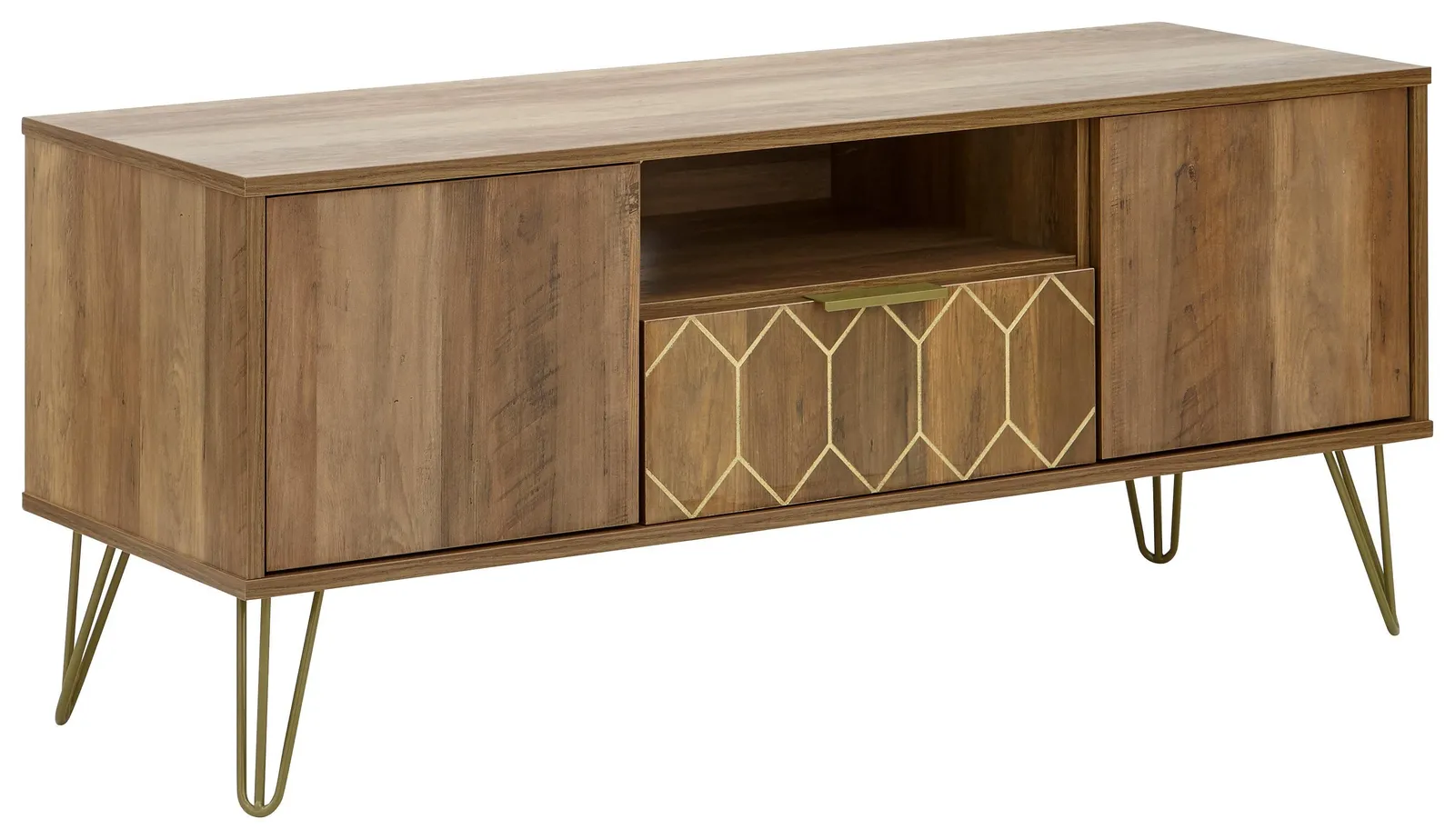 GFW Orleans 1 Drawer TV Stand in Brown 2