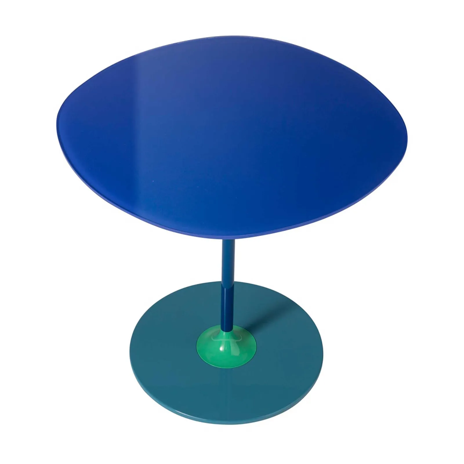 Kartell Thierry Side Table 45X45X45 Blue, Round Glass | Barker & Stonehouse 4