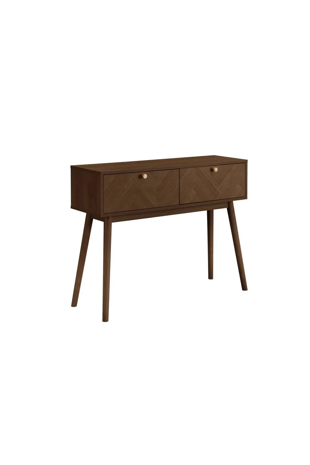 Birlea Herringford Console Table Hall Dressing Table Walnut Parquet Design in Brown 4