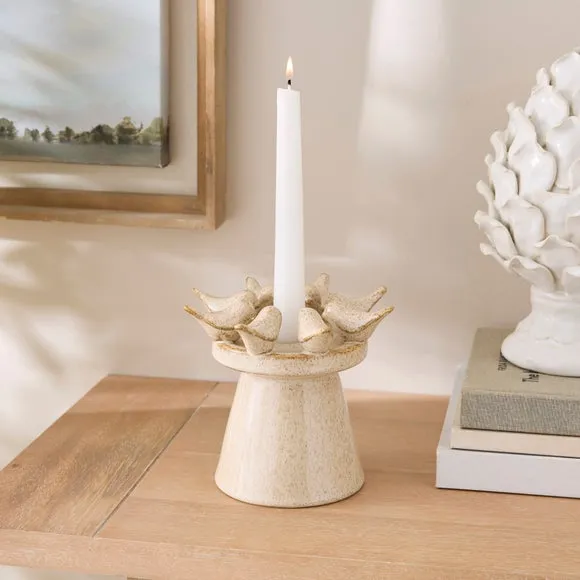 Bird Collection Ceramic Candlestick Holder