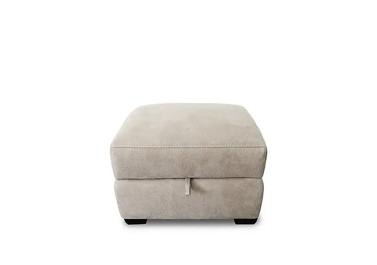 Echo Fabric Storage Footstool - Silver