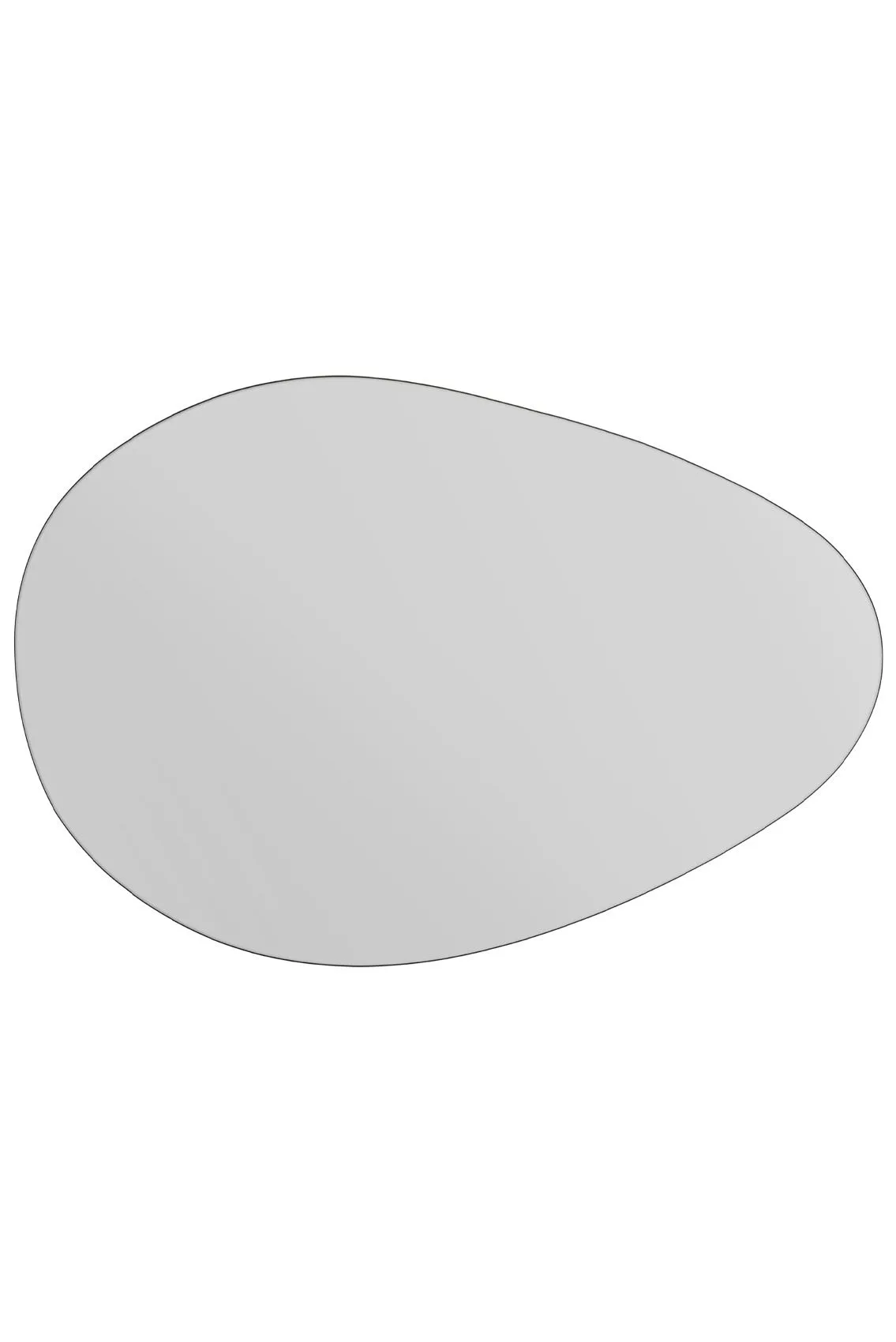 MirrorOutlet The Lapillus - Frameless Pebble Wall Mirror 47" X 32" (120CM X 80CM) in Silver 4