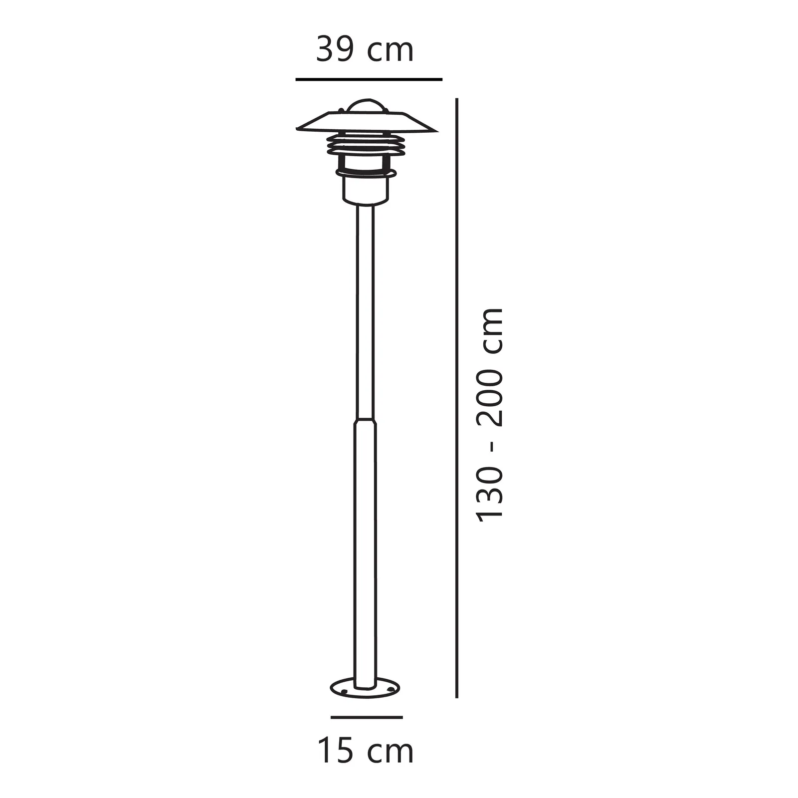 Nordlux Veje Outdoor Post Light Silver Galv Steel Garden E27 IP54 Mains 4