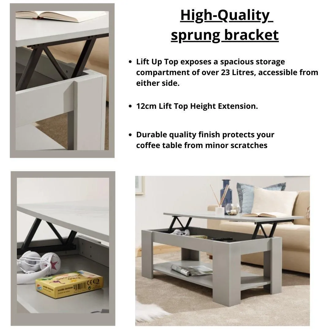 GFW Lift Up Coffee Table in Grey 5