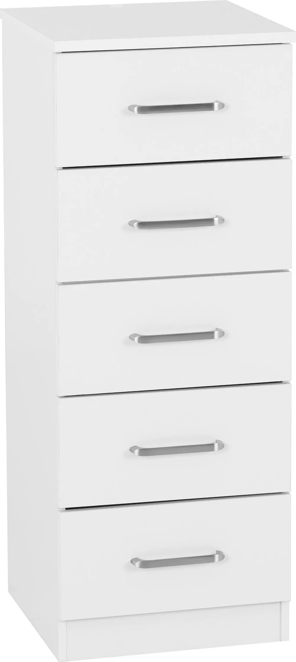 Seconique Dakotia 5 Drawer Narrow Chest in White 2