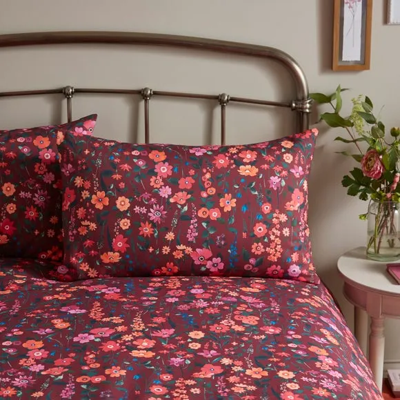 Meadow Floral Polycotton Duvet Cover & Pillowcase Set 6