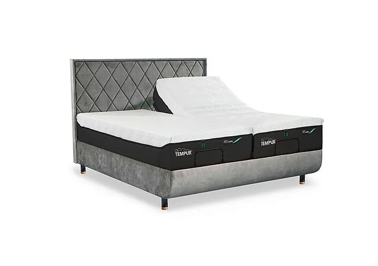 Arc Ergo Smart Base Bed Frame with Quilted Headboard - Super King - Natural Ash