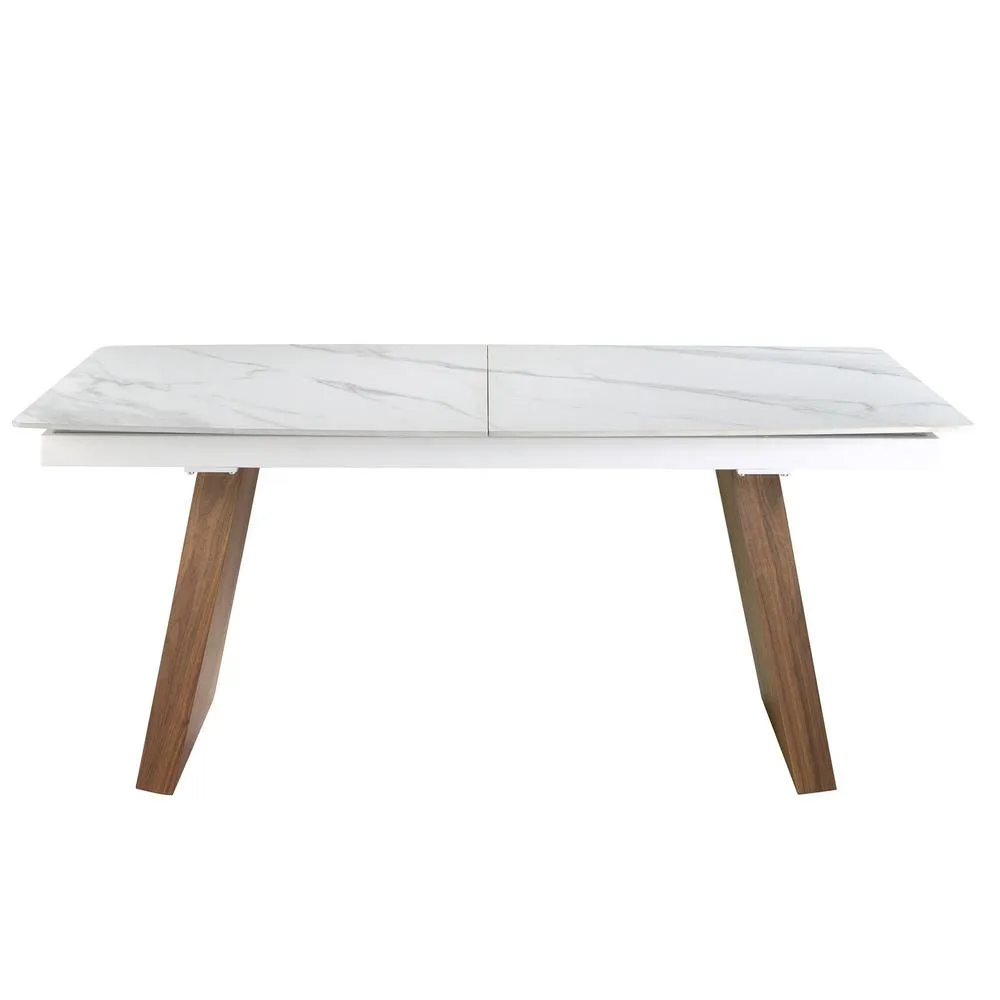 Angel Cerda Oval Extending Dining Table White Porcelain Marble 2