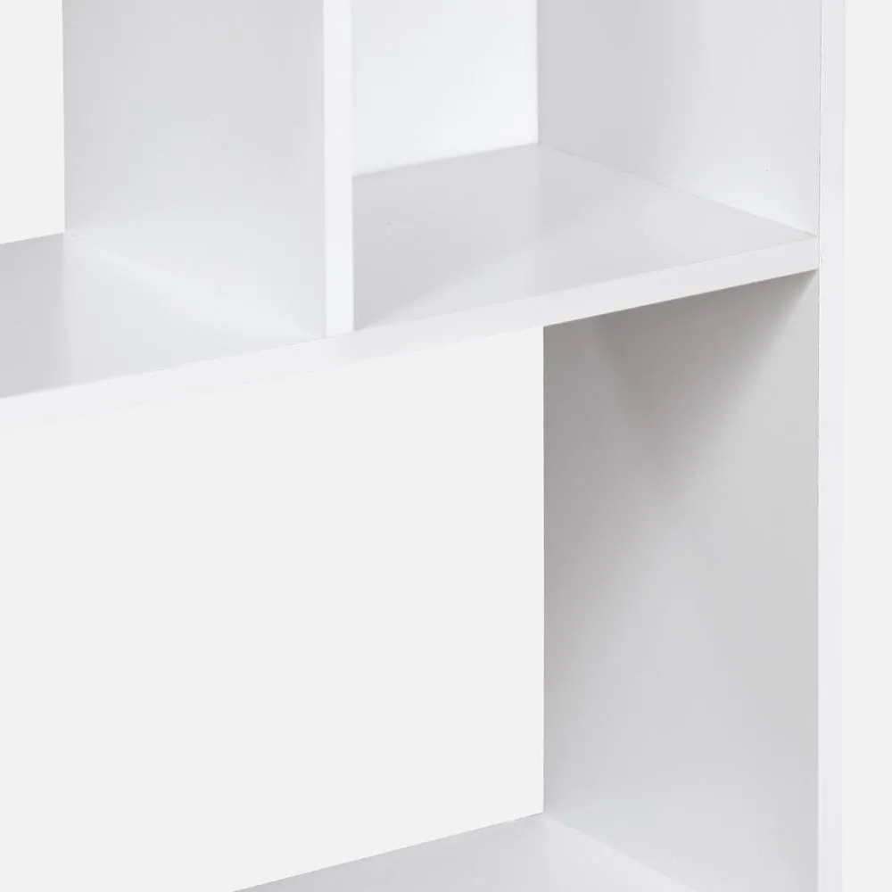 sweeek 5-shelf Bookcase With 10 Compartments in White 3