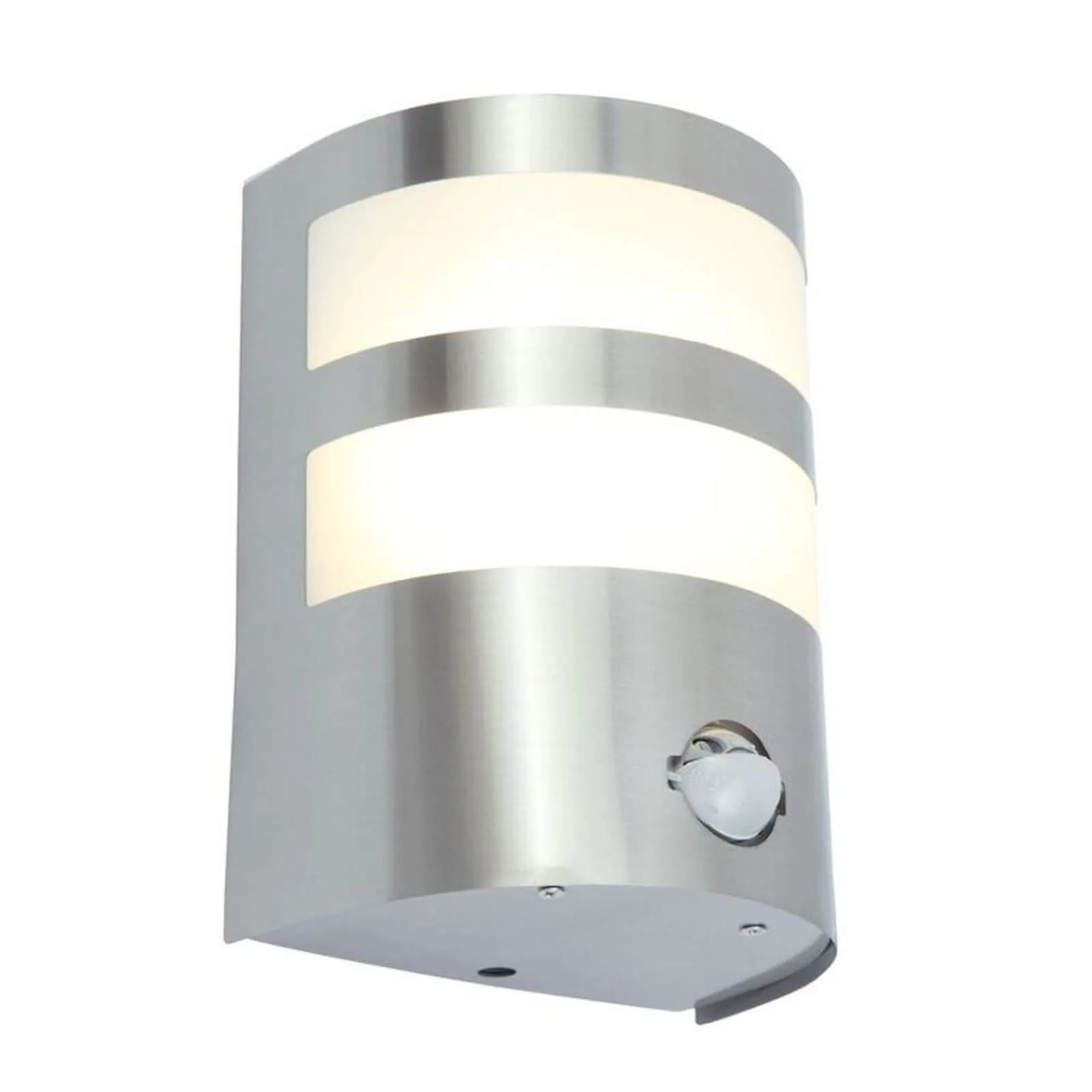 Lutec Cameo 10W LED PIR Wall Light - Silver