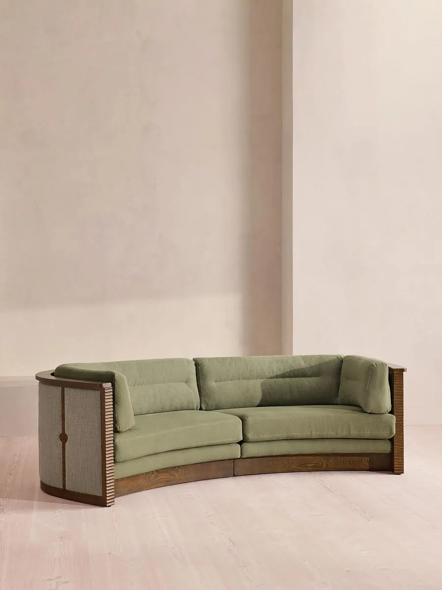 Belmont Sofa, Three Seater, Linen, Sage