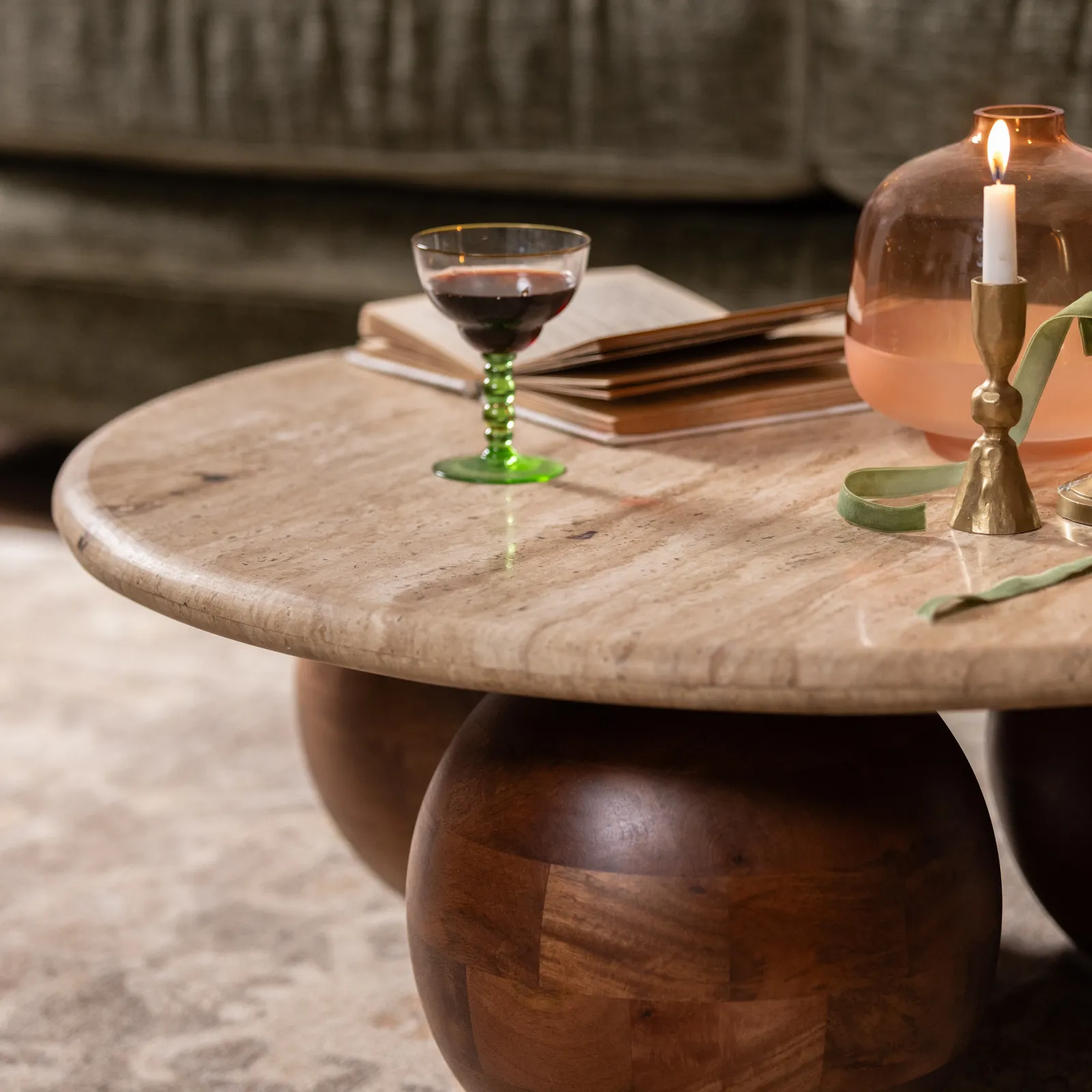Basso Coffee Table 80X80X30 Cm, Round, Mango Wood | Barker & Stonehouse 4