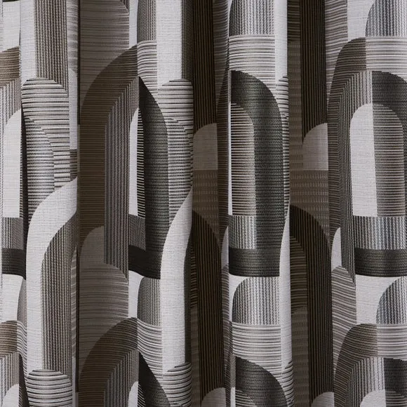 Alvin Geometric Jacquard Eyelet Curtains 3