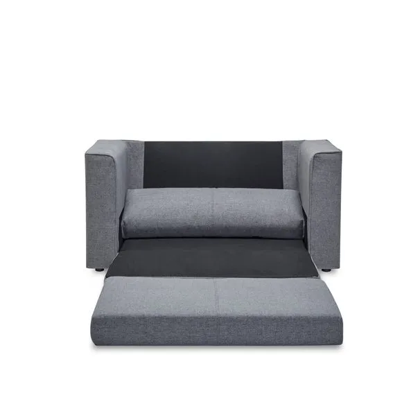 Luna Fabric Grey Compact Double Sofa Bed 6
