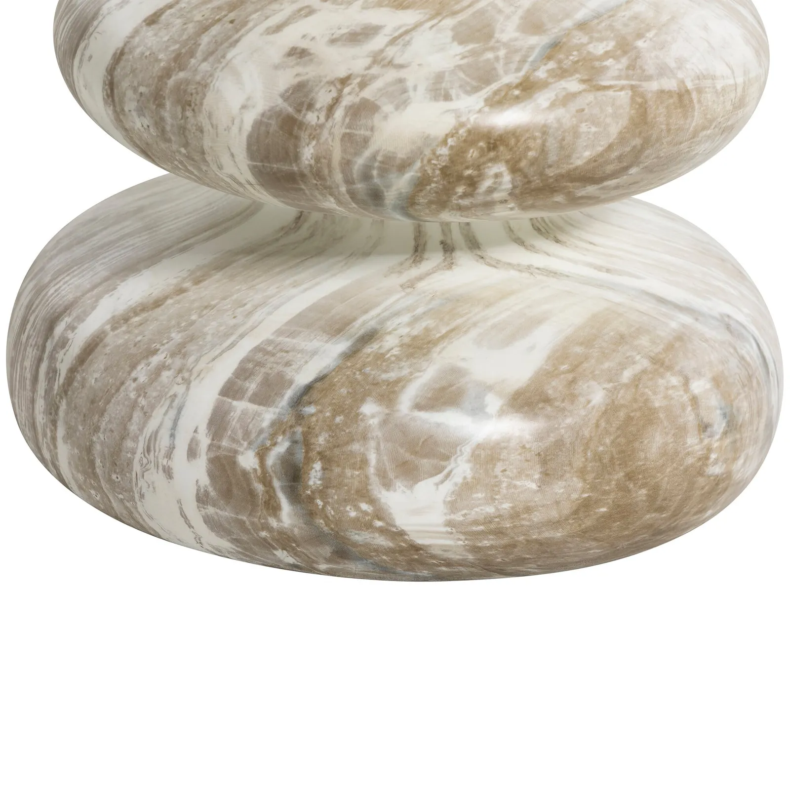Knip Curved Garden Drinks Side Table, Round, Stone, Grey | Barker & Stonehouse 6