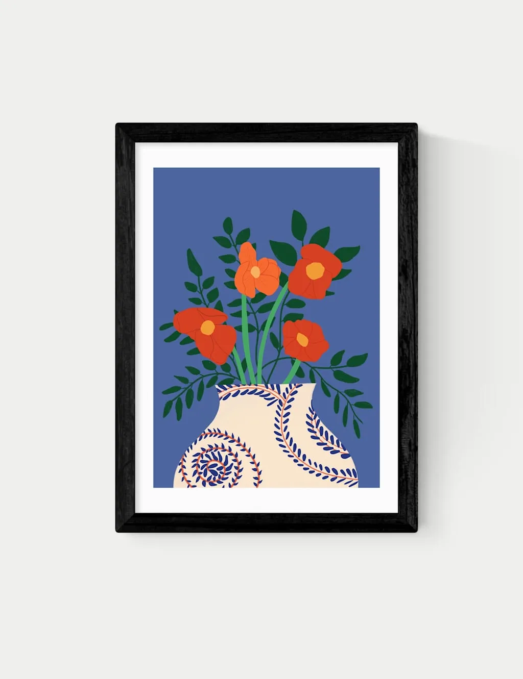 East End Prints Poppy Framed Art Print Black