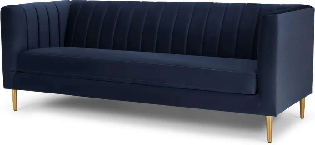 Amicie 3 Seater Sofa, Royal Blue Velvet